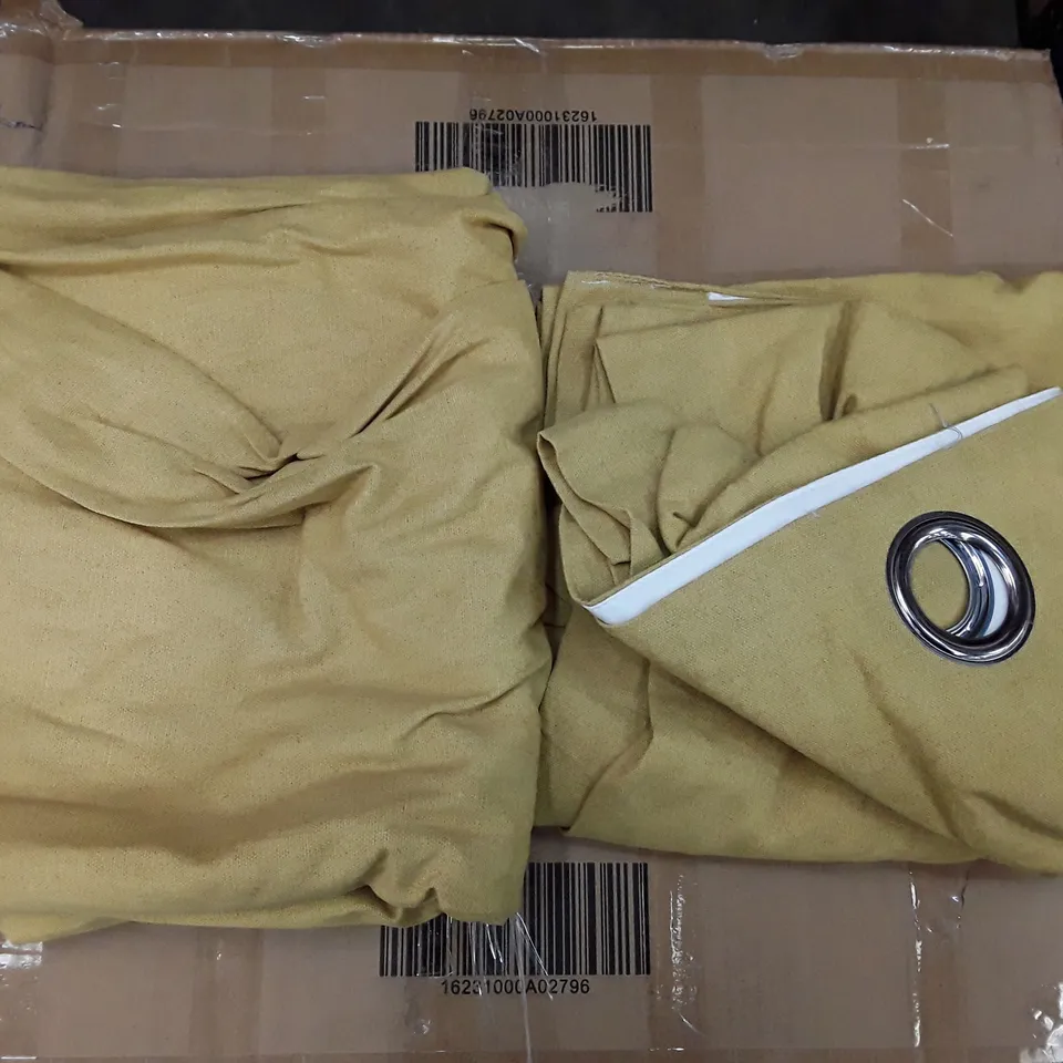 COTTON ROOM DARKENING GROMMET/EYELET CURTAIN PAIR (SET OF 2)