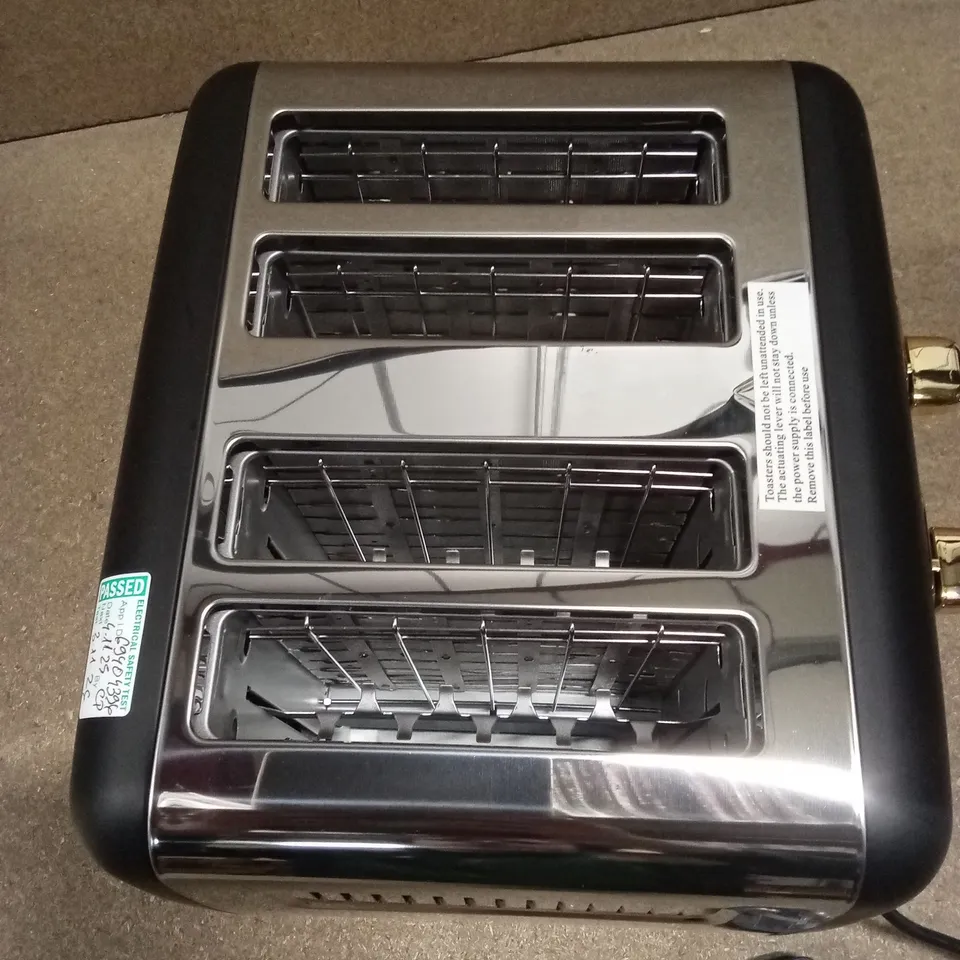 BOXED MORPHY RICHARDS 4-SLICE TOASTER - ACCENTS BLACK