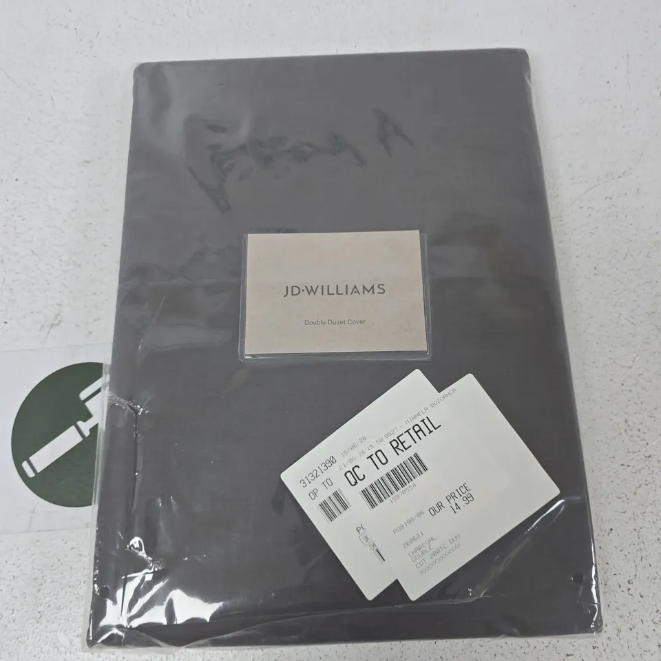 JD WILLIAMS DOUBLE DUVET COVER BEDDING SET