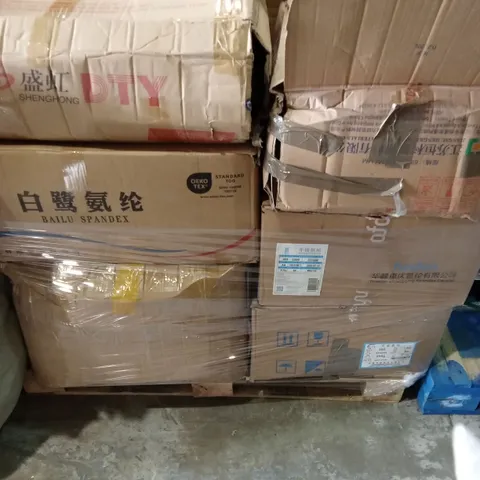 PALLET OF APPROXIMATELY 10 BOXES OF ASSORTED ITEMS TO INCLUDE: TAP 2 WIN, HOUSEHOLD CHOPPER ECT