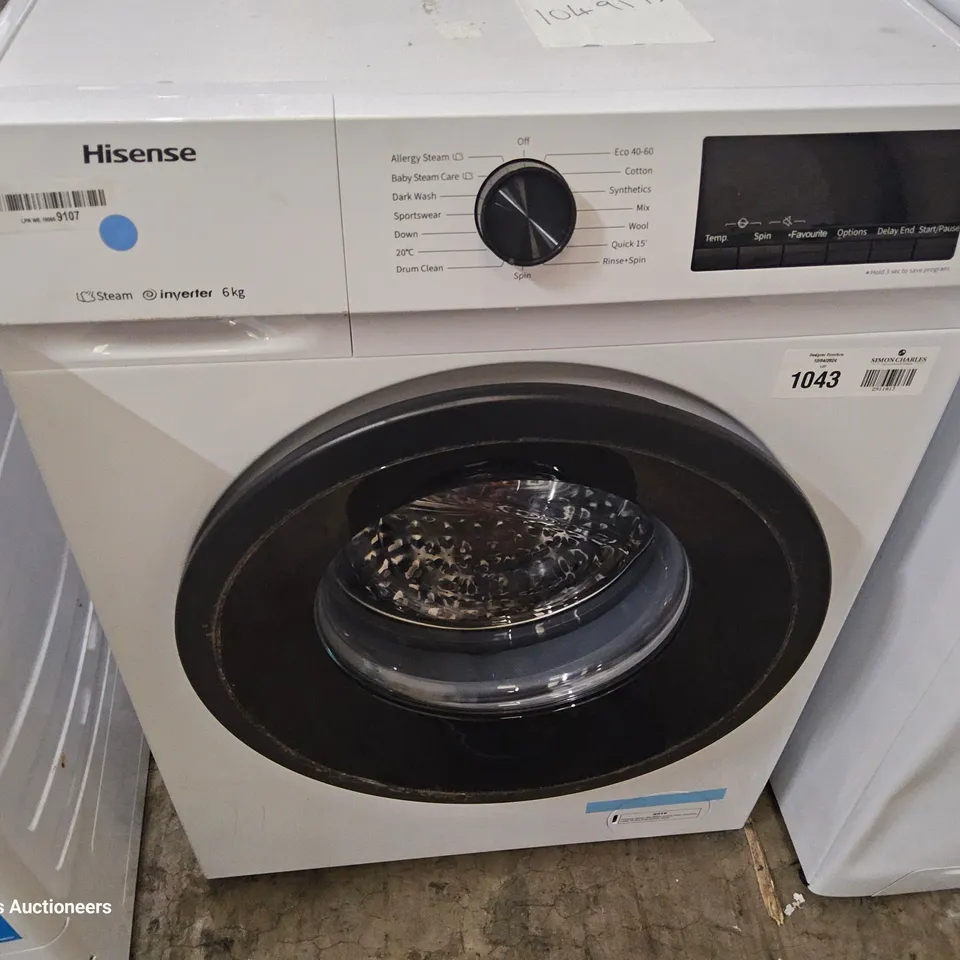 HISENSE FREESTANDING 6KG WASHING MACHINE WHITE