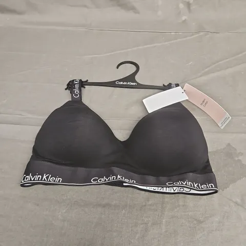 CALVIN KLEIN LIGHT LINED BRALETTE IN BLACK SIZE M