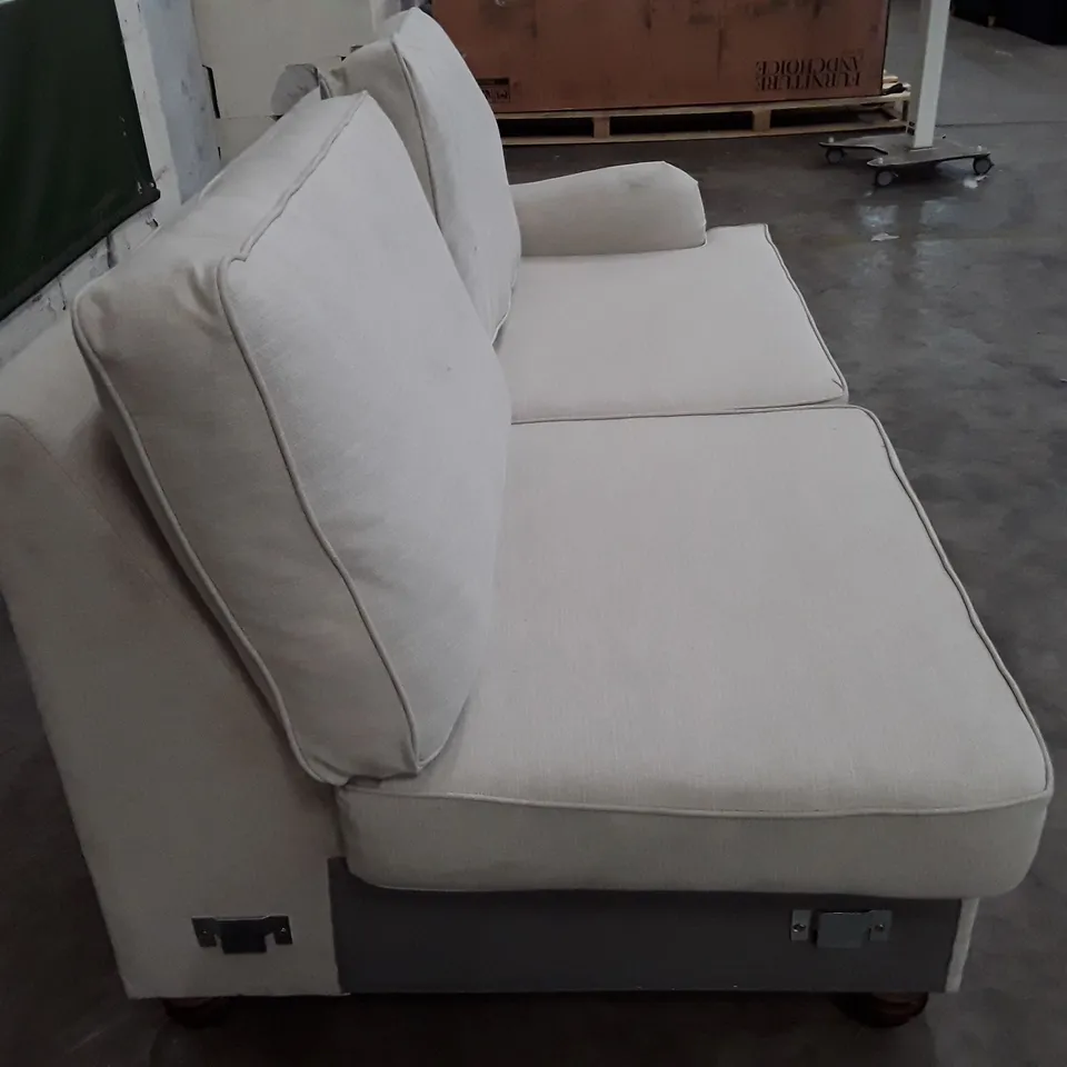 QUALITY DESIGNER TIDWORTH RHF CHAISE STORAGE SOFA BED - DESERT FABRIC