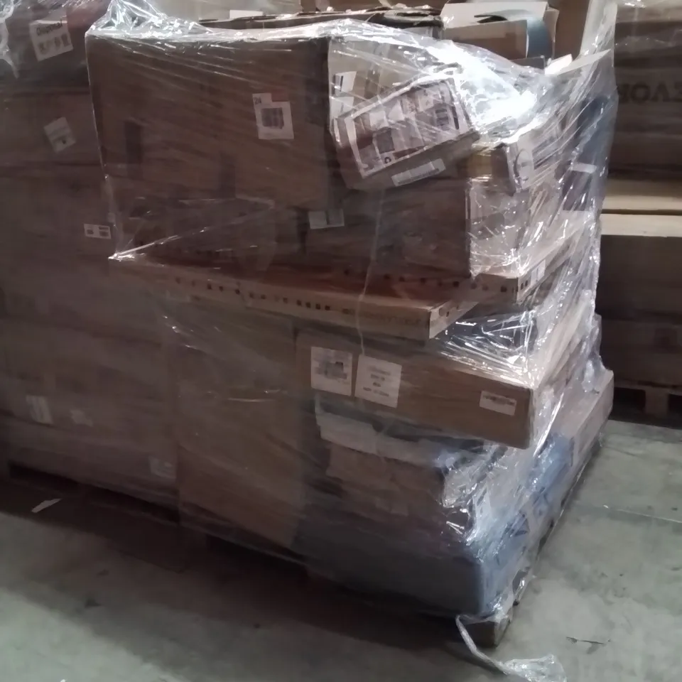 PALLET OF ASSORTED HOUSEHOLD GOODS AND PRODUCTS TO INCLUDE;LAMP,BRAKE PADS,CAR FRONT HEADLIGHT