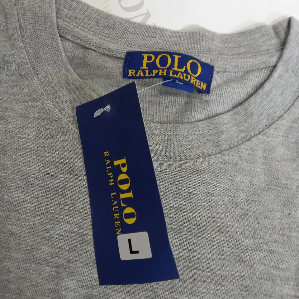 RALPH LAUREN POLO GREY TSHIRT-LARGE