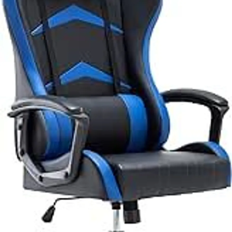 BOXED INTIMATE WM HEART GAMING CHAIR HIGH BACK OFFICE CHAIR DESK CHAIR RACING CHAIR RECLINING CHAIR COMPUTER CHAIR SWIVEL CHAIR PC CHAIR (BLUE)