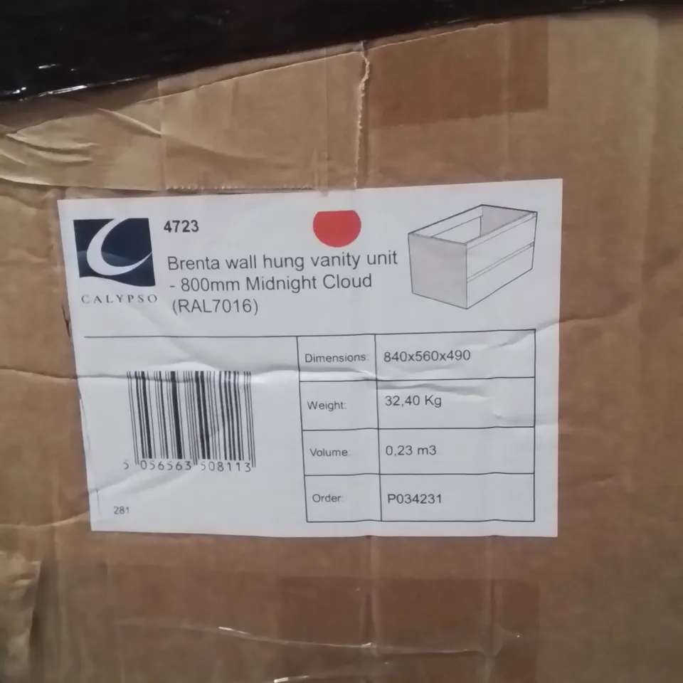 PALLET OF ASSORTED BATHROOM PRODUCTS TO INCLUDE;CHARLBURY SINGLE WASH STAND,BRENTA WALL HUNG VANITY UNIT