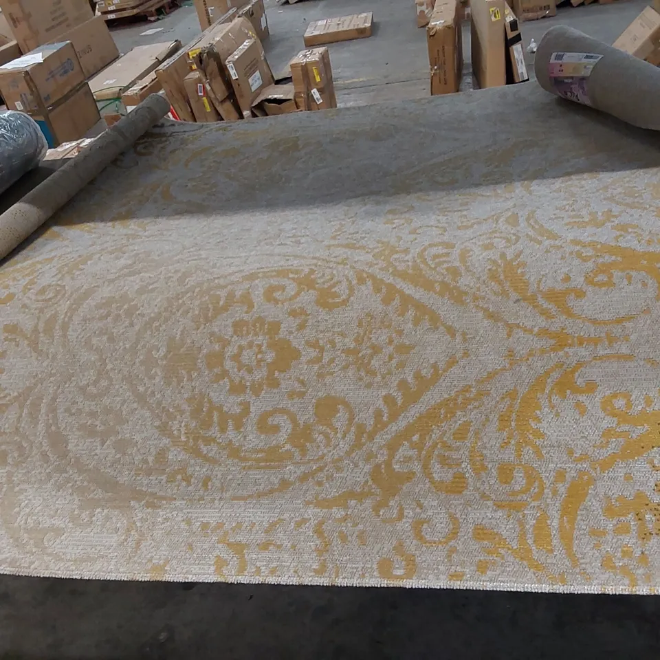 BRAND NEW BAGGED PACO HOME 415 ARTINO RUG IN YELLOW - 160 x 220cm
