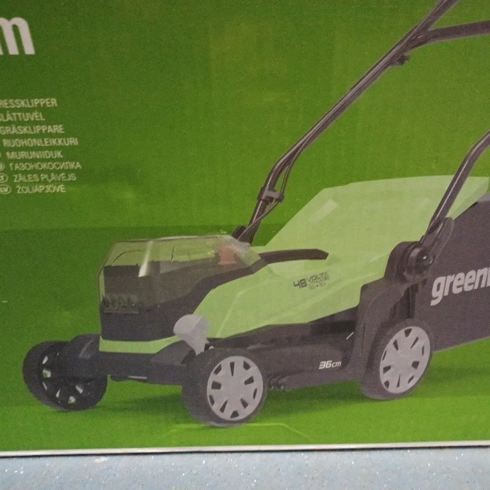 GREENWORKS CORDLESS LAWNMOWER