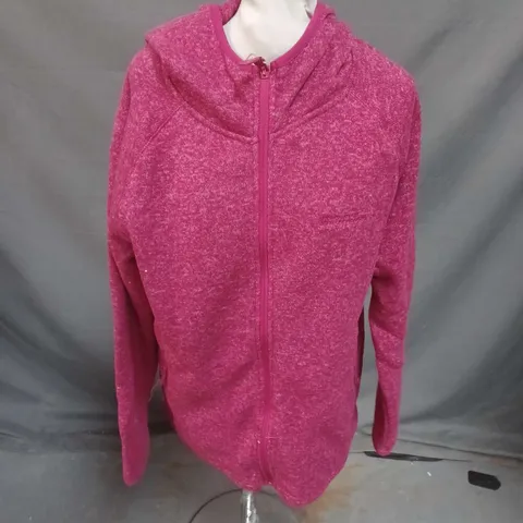 MOUNTAIN WAREHOUSE NEVIS WOMENS FULL ZIP HOODIE IN BRIGHT PINK SIZE 18