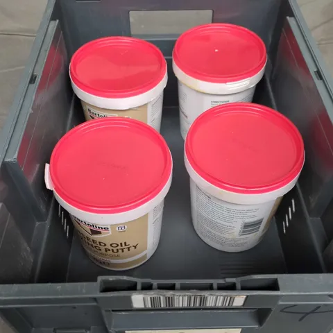 TOTE OF 4 ASSORTED BARTOLINE GLAZING PUTTY