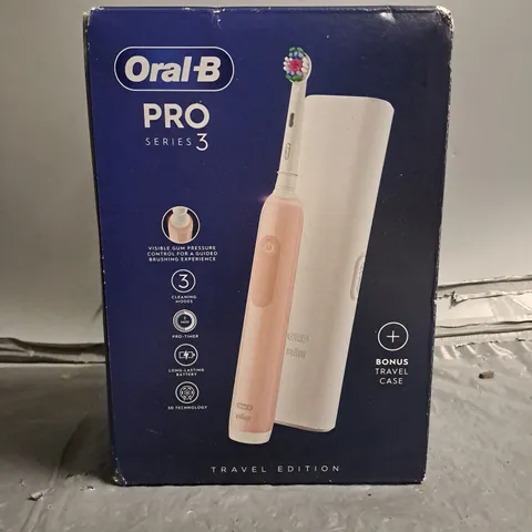 BOXED ORAL-B PRO SERIES 3 TRAVEL EDITION 