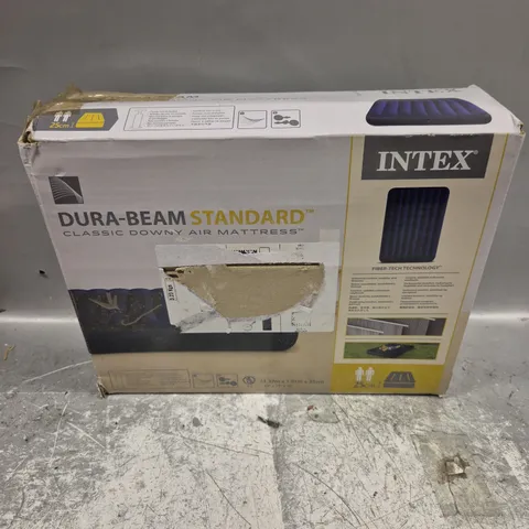 BOXED INTEX DURA-BEAM CLASSIC DOWNY AIR MATTRESS