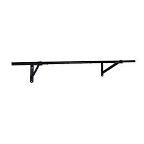 BOXED 4FT WALL MOUNTED GARMENT CLOTHES RAIL SUPER HEAVY DUTY ALL METAL BLACK