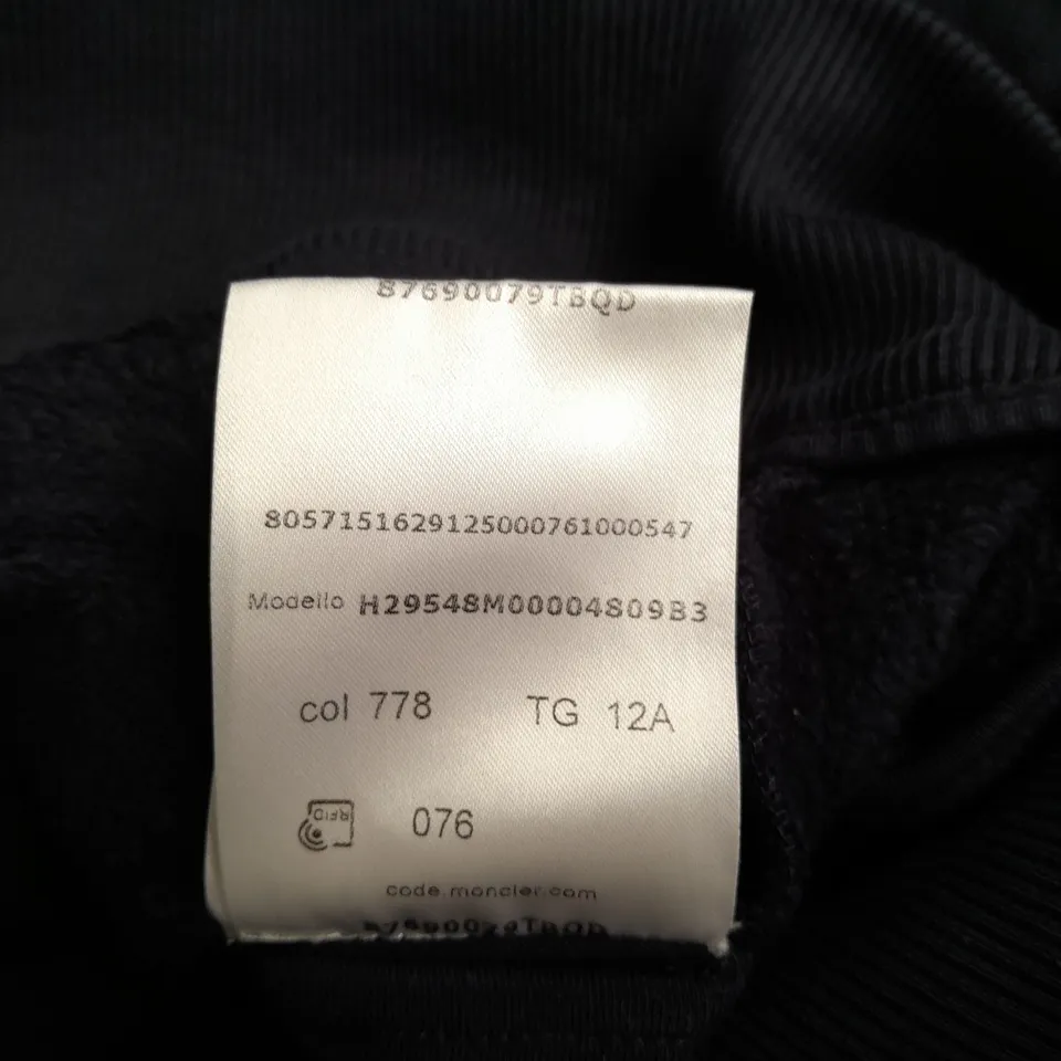 MONCLER YOUTH NAVY FLEECE TRACKSUIT - 12 152CM