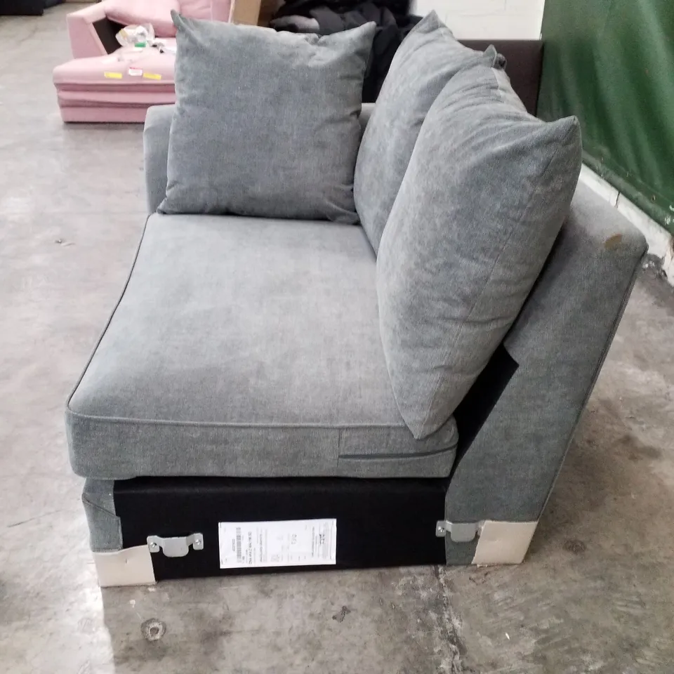 QUALITY DESIGNER LHF SOFA SECTION - GREY FABRIC