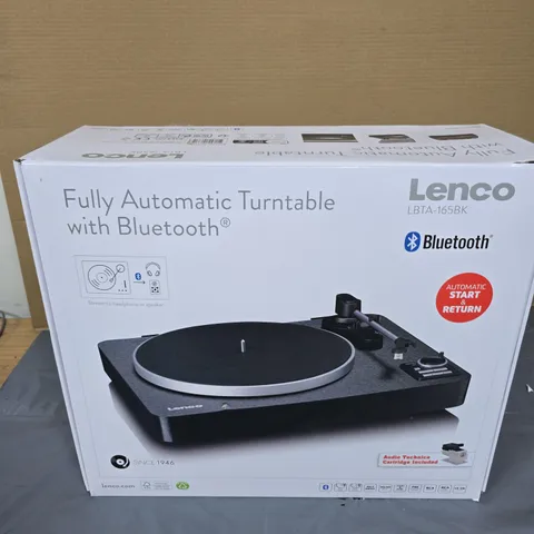 LENCO LBTA-165BK FULLY AUTOMATIC BLUETOOTH TURNTABLE