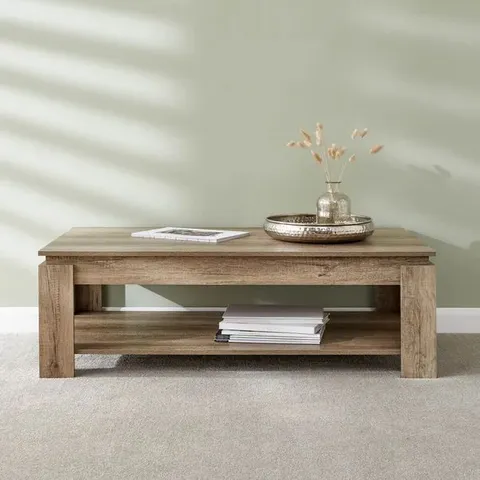 BOXED DUNELM CANYON COFFEE TABLE, OAK