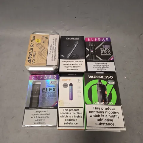 APPROXIMATELY 20 VAPES & E-CIGARETTES TO INCLUDE VAPORESSO, VOOPOO, ELFBAR ETC