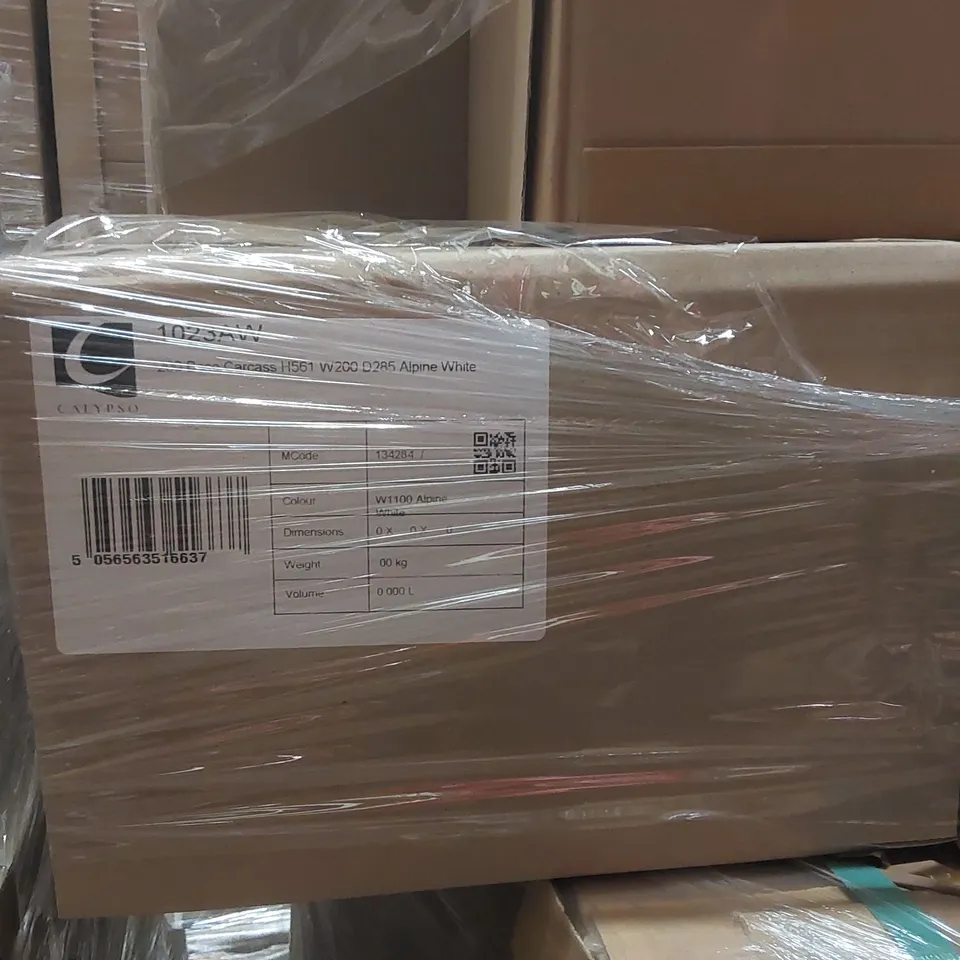 PALLET CONTAINING A LARGE QUANTITY OF BRAND NEW ASSORTED BATHROOM FURNITURE ITEMS INCLUDING: CALYPSO BASE CARCASSES, CALYPSO BASE UNIT ECT