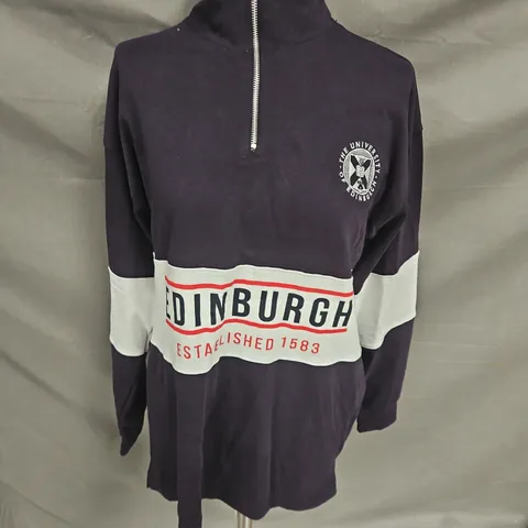 UNIVERSITY OF EDINBURGH ZIPPED SHIRT SIZE L