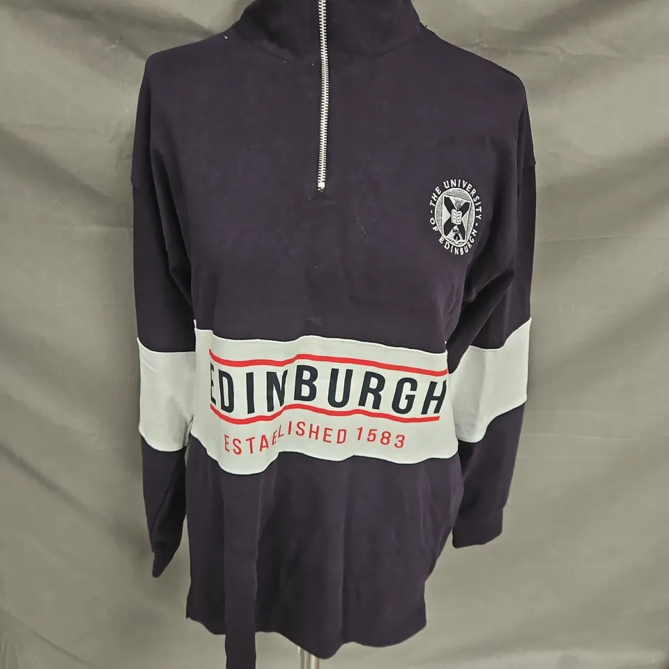 UNIVERSITY OF EDINBURGH ZIPPED SHIRT SIZE L