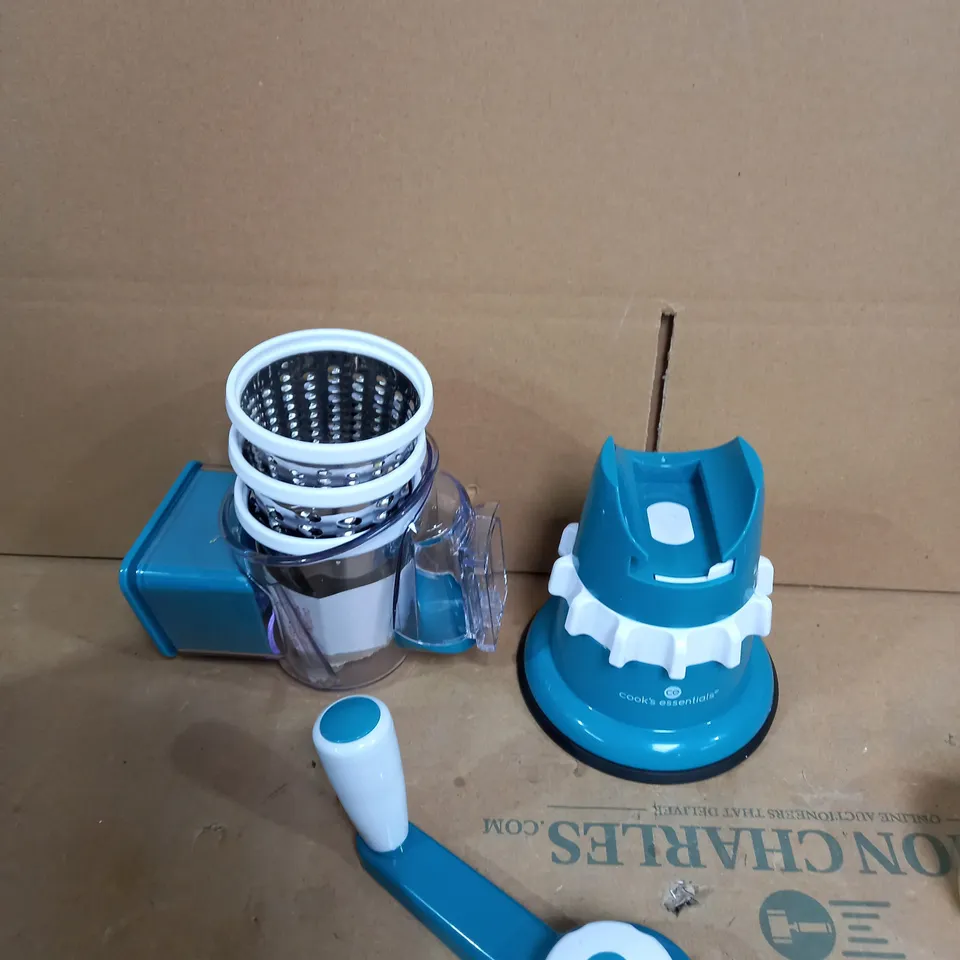 COOK'S ESSENTIALS SPEED GRATER & SLICER WITH SUCTION BASE