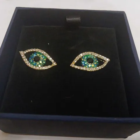 BUTLER & WILSON CRYSTAL EYE STUD EARRINGS