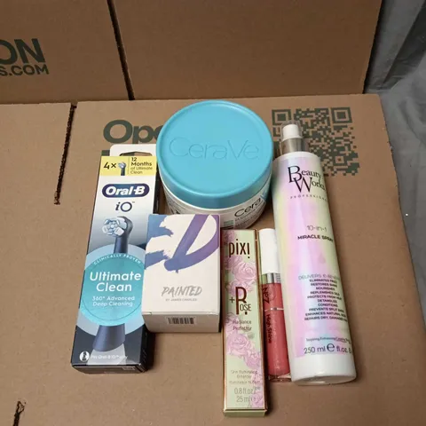 APPROXIMATELY 20 ASSORTED COSMETIC ITEMS TO INCLUDE CERA VE, BEAUTY WORKS, ORAL B, PIXI, JAMES CHALES, NO 7 ETC