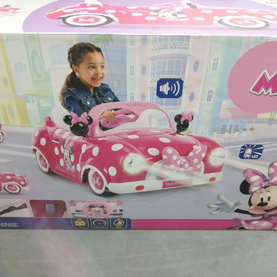 MINNIE MOUSE HUFFY MINNIE CAR 6V BATTERY RIDE ON - COLLECTION ONLY