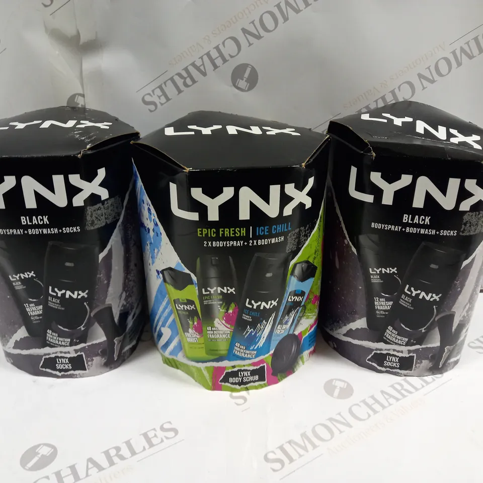 3 X LYNX BODY SPRAY & SHOWER GEL SETS 
