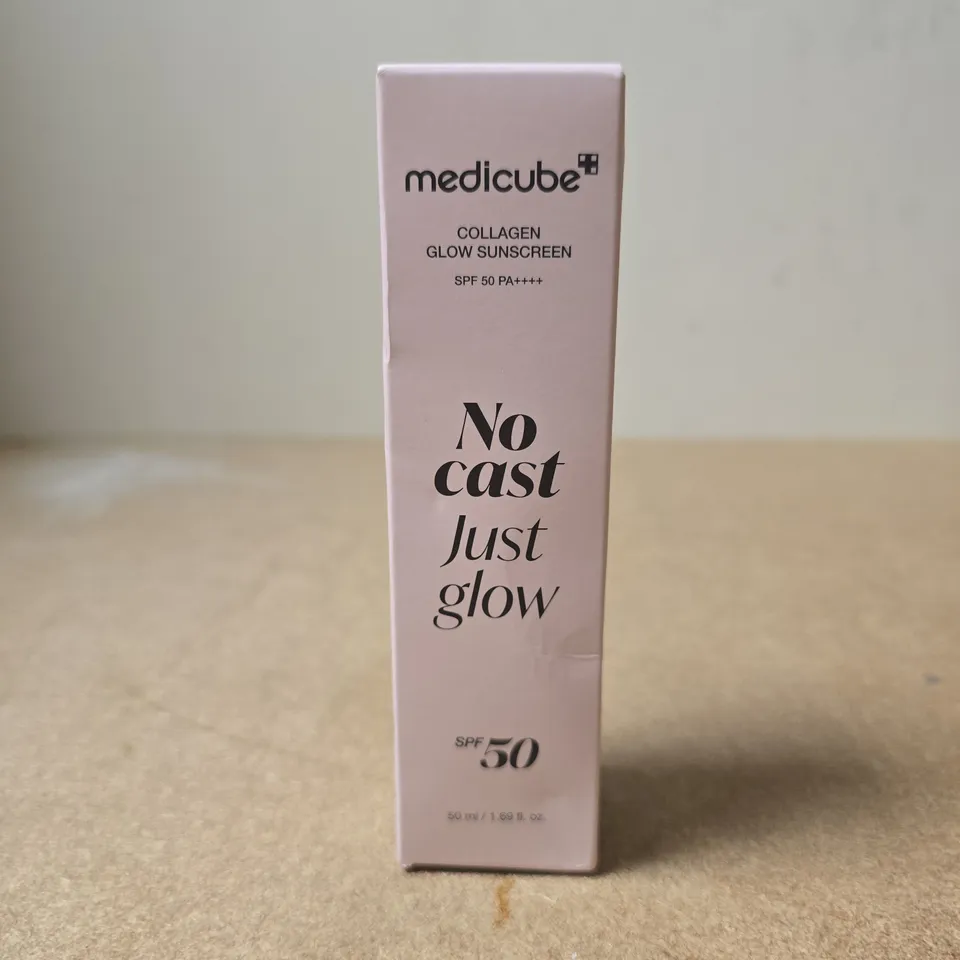 BOXED AND SEALED MEDICUBE COLLAGEN GLOW SUNSCREEN (50ML)