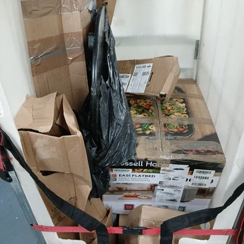 CAGE OF APPROXIMATELY 10 ASSORTED BROKEN ITEMS TO INCLUDE - BODY SCALES, MICROWAVE, AND PLANTS ETC. COLLECTION ONLY