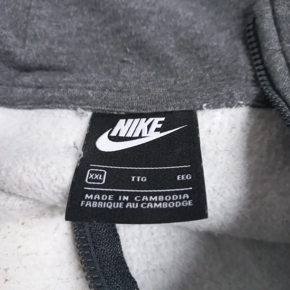 UK XXL NIKE ZIP HOODIE – GREY, MEN'S