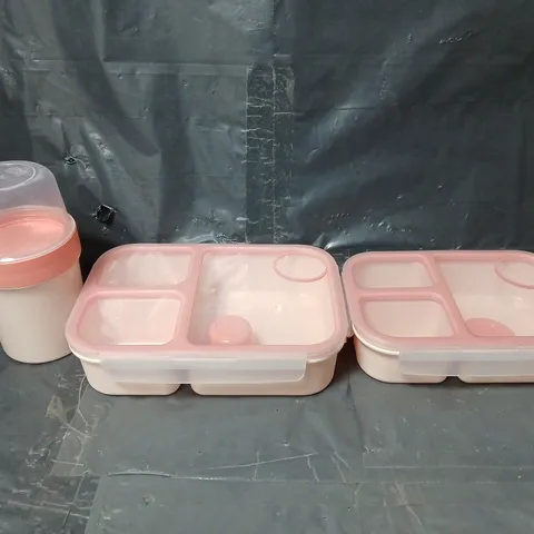 LOCKNLOCK 5 PC COOKWARE SET IN PINK/PEACH