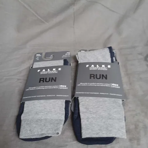 FALKE X2 RU4 ENDURANCE SHORT MENS RUNNING SOCKS IN GREY/NAVY SIZE UK 9.5-10.5