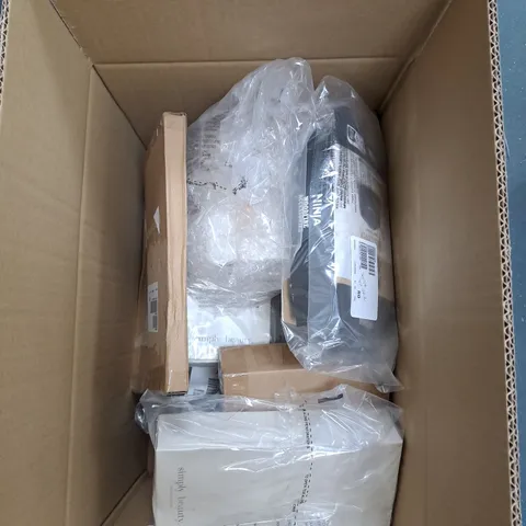 BOX OF APPROXIMATELY 10 ASSORTED ITEMS TO INCLUDE LIGHTS, NINJA AND SIMPLY BEAUTY