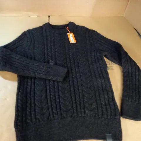 SUPERDRY JACOB HERITAGE CREW IN BARK - 2XL