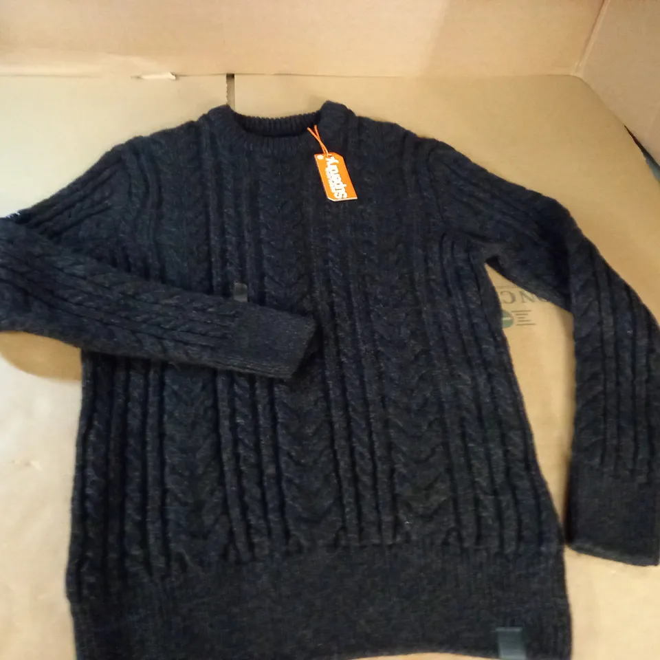SUPERDRY JACOB HERITAGE CREW IN BARK - 2XL