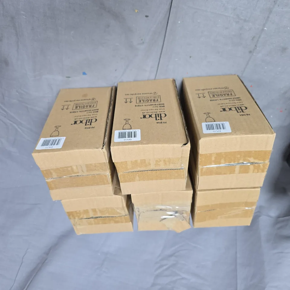 6X CRYSTAL CUT-GLASS STEMMED GOBLET