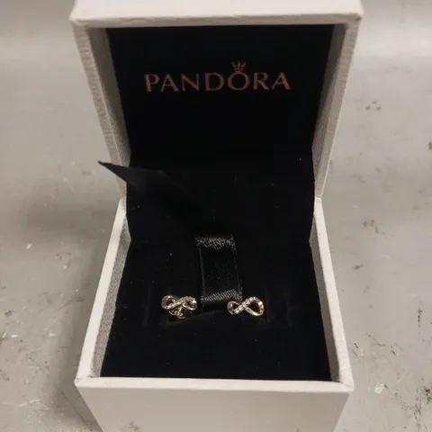 PANDORA INFINITY TWIST STUD EARRINGS 