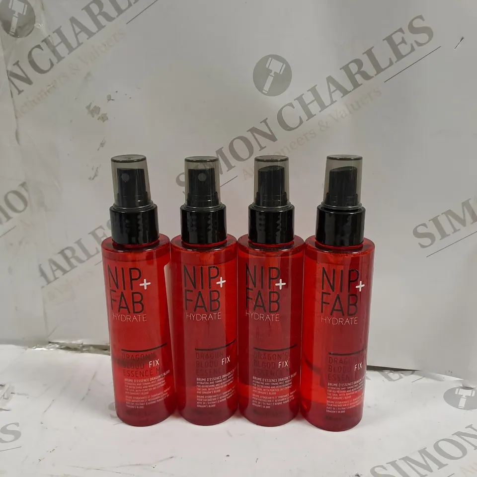 SET OF 4 NIP+FAB HYDRATE DRAGONS BLOOD MIST