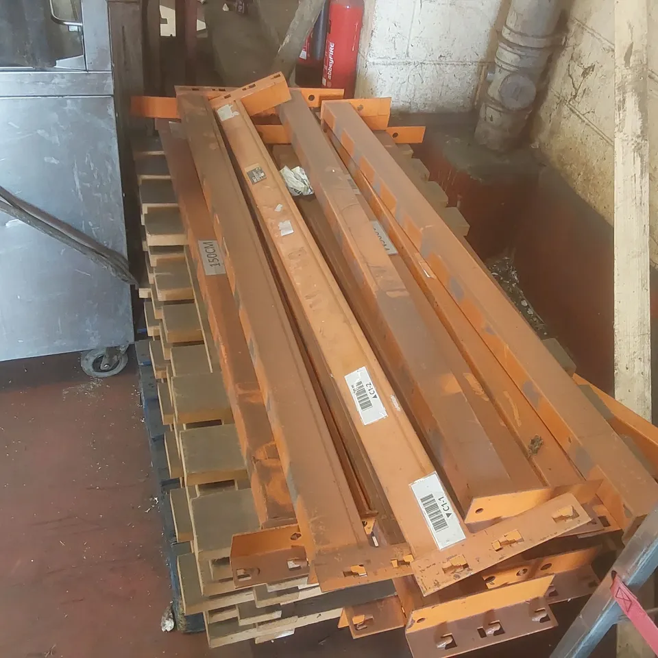 PALLET OF ASSORTED WAREHOUSE RACKING PARTS