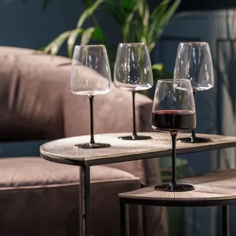 BOXED SET OF 4 MIKASA PALERMO CRYSTAL RED WINE GLASSES - 450ML (1 BOX)