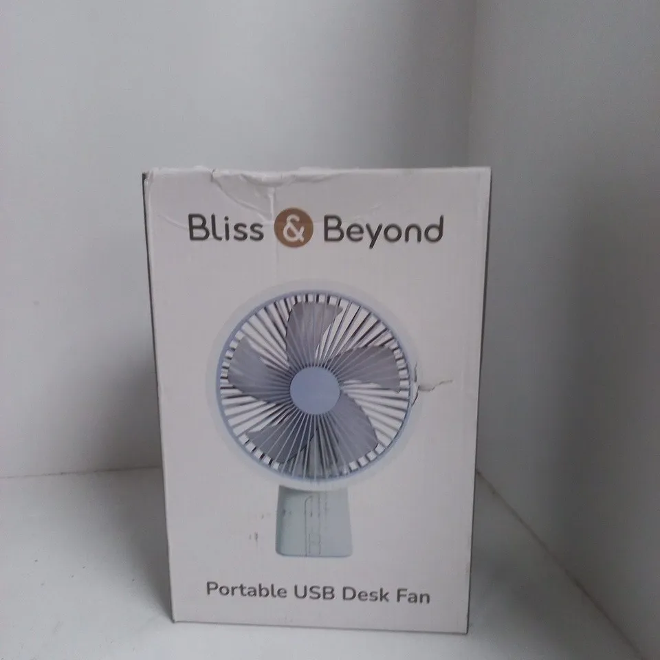 BLISS & BEYOND PORTABLE USB DESK FAN