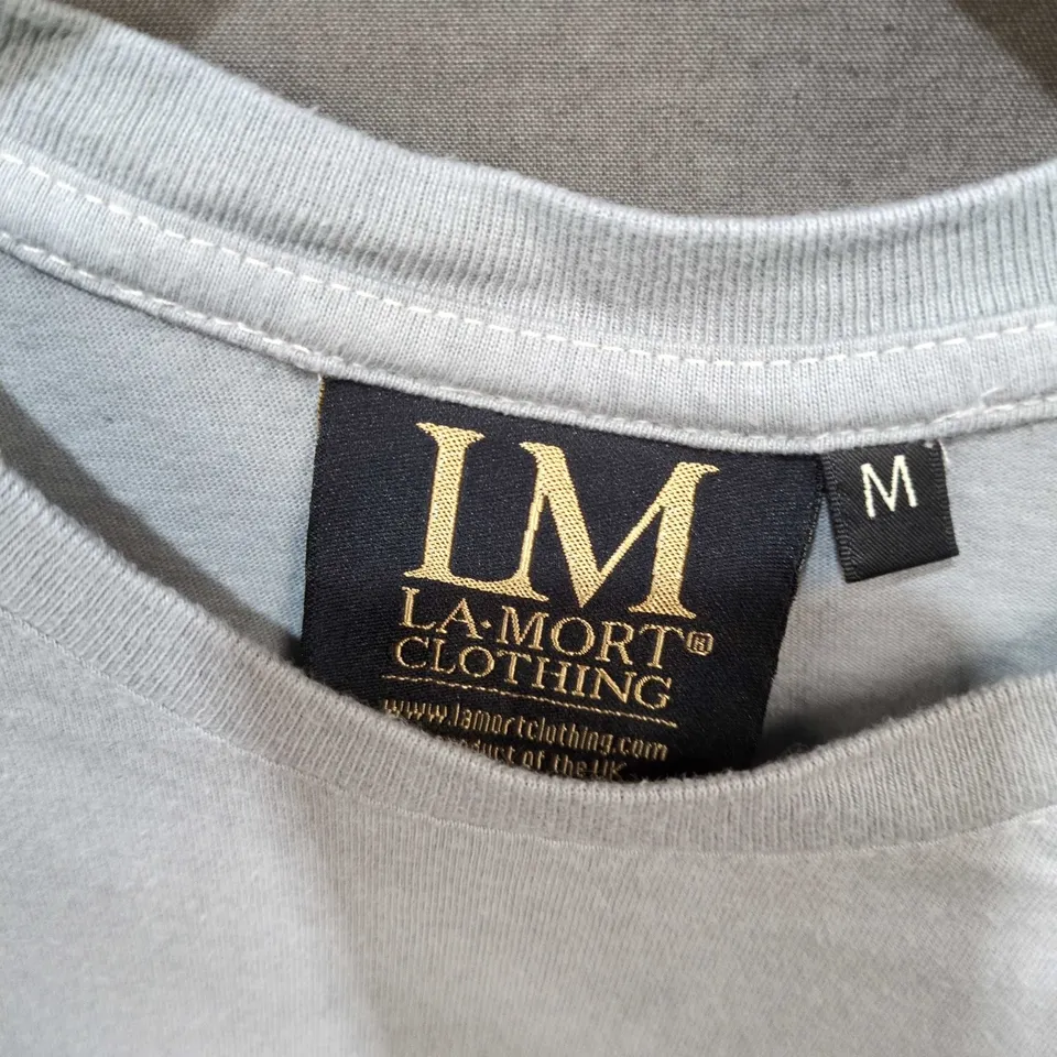 LA MORT CLOTHING T-SHIRT – GREY GRAPHIC PRINT, SIZE M