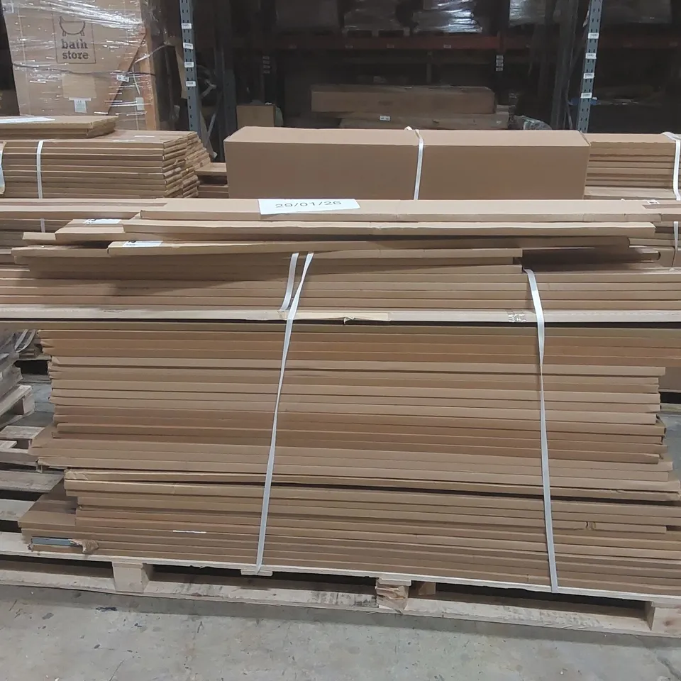 PALLET CONTAINING A LARGE QUANTITY OF ASSORTED BATHROOM FURNITURE PANELS INCLUDING: CALYPSO PLINTH PANELS