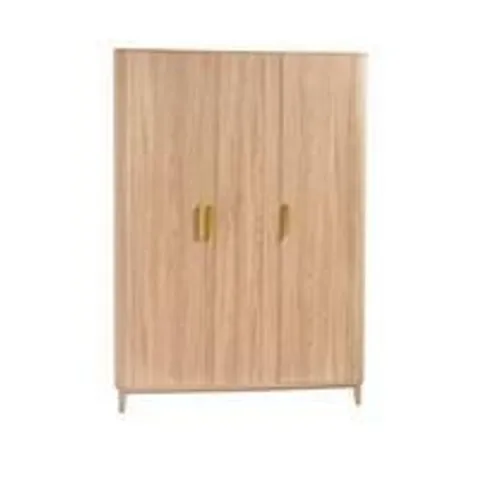 BOXED CARINA 3 DOOR WARDROBE - OAK (4 BOXES)