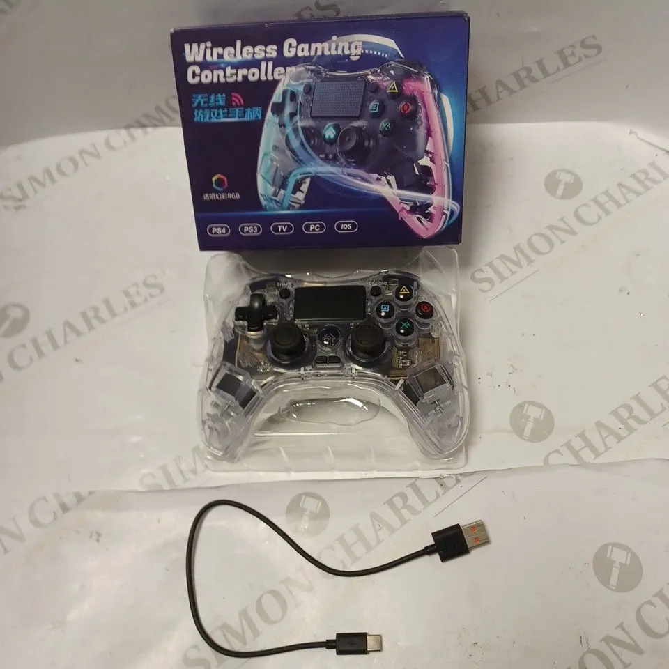 BOXED WIRELESS CONTROLLER PS4, PS3, TV, PC AND IOS. WITH USB CHARGING CABLE
