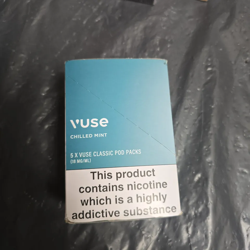 VUSE CHILLED MINT NICOTINE POD PACKS – 5 X CLASSIC POD PACKS, 18 MG/ML (2 PODS PER PACK)